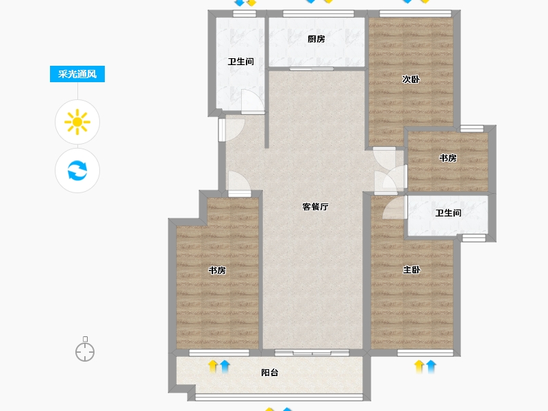 山东省-潍坊市-青州文锦园-114.00-户型库-采光通风