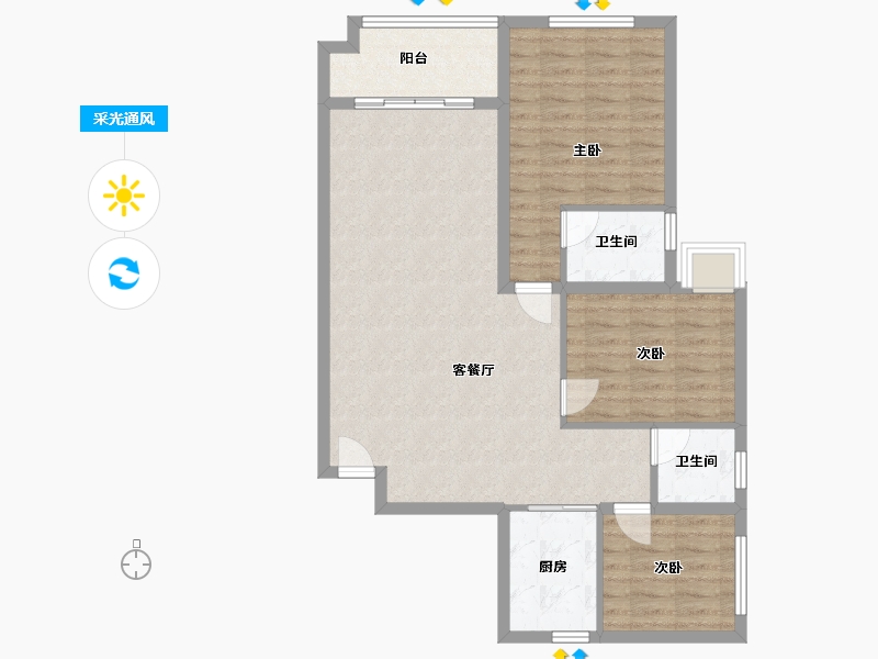 广西壮族自治区-南宁市-金州路疾控中心-100.00-户型库-采光通风