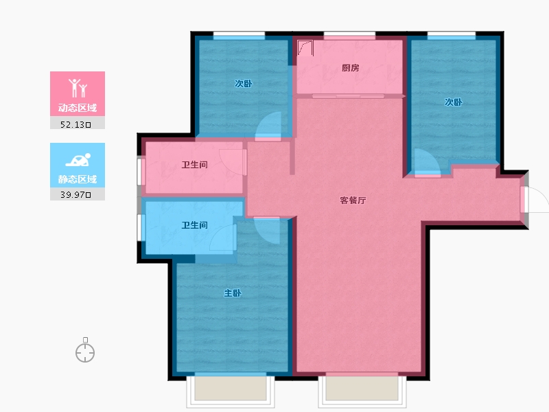 河北省-保定市-恒昌恒璟美筑-81.50-户型库-动静分区