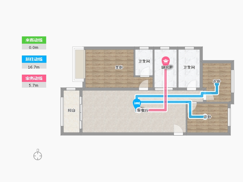 陕西省-咸阳市-碧桂园秦都府-124.00-户型库-动静线