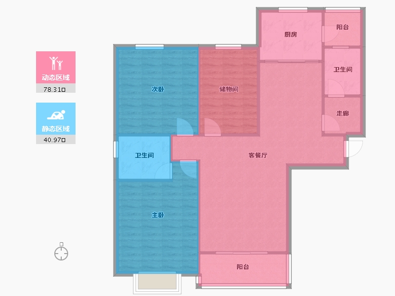 河南省-洛阳市-书香苑-112.00-户型库-动静分区