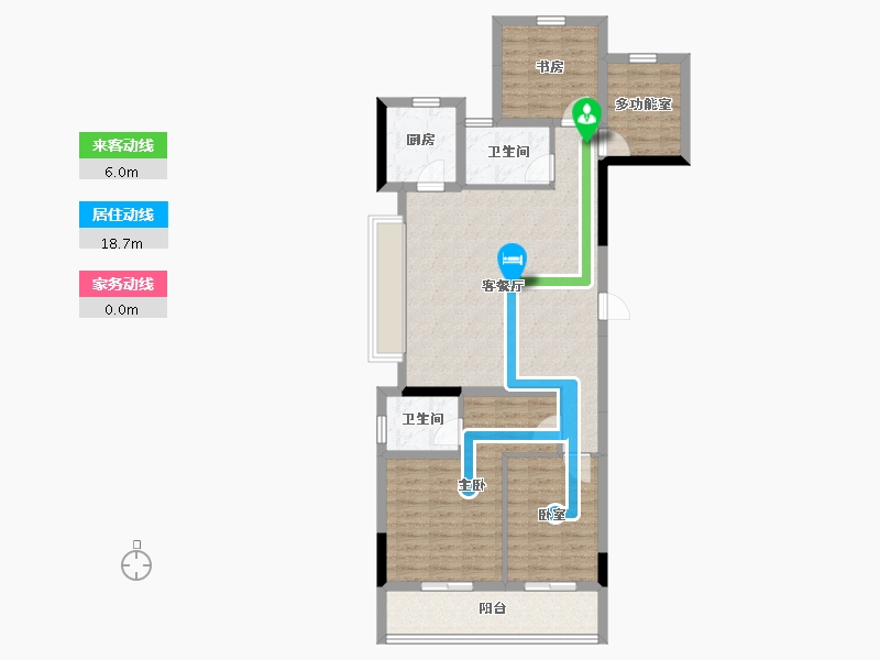 浙江省-杭州市-融悦天辰府-96.01-户型库-动静线