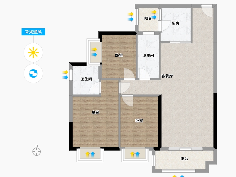 广西壮族自治区-梧州市-嘉洋外滩一号-114.00-户型库-采光通风