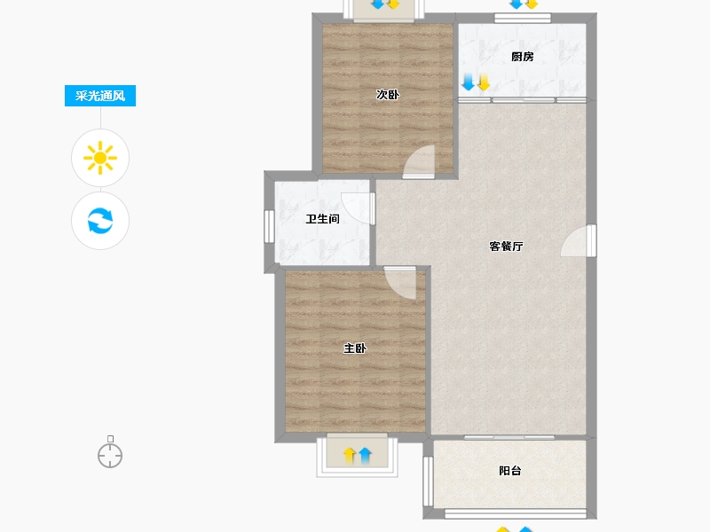 安徽省-合肥市-实嘉·原创生活东区-77.31-户型库-采光通风