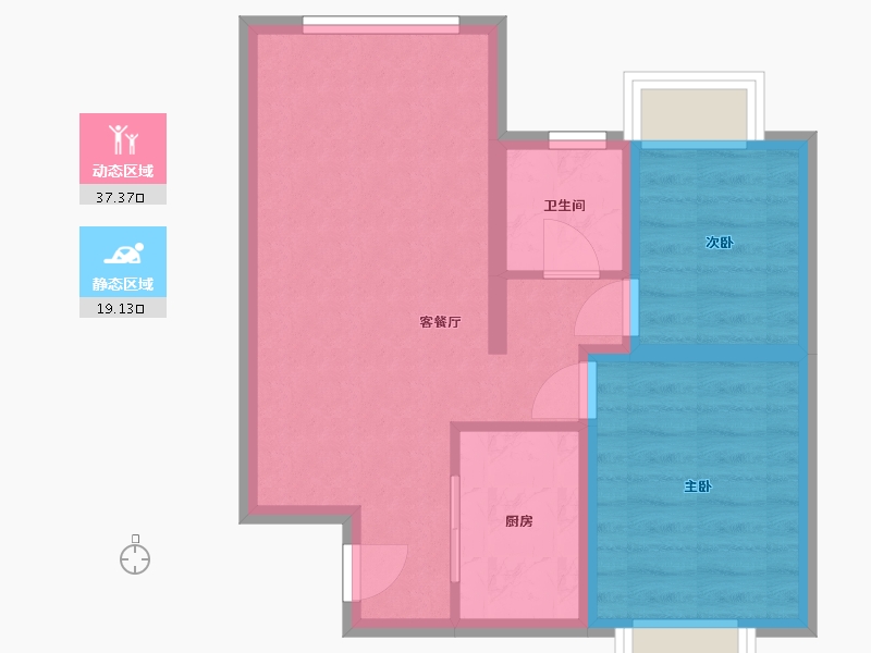 云南省-昆明市-域雅苑-50.00-户型库-动静分区