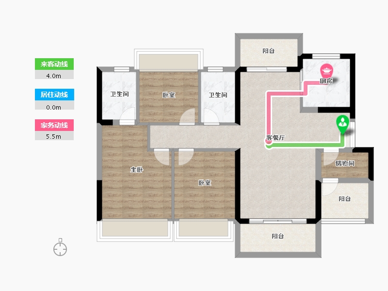 广东省-佛山市-建发融创雅居乐和玺-92.00-户型库-动静线