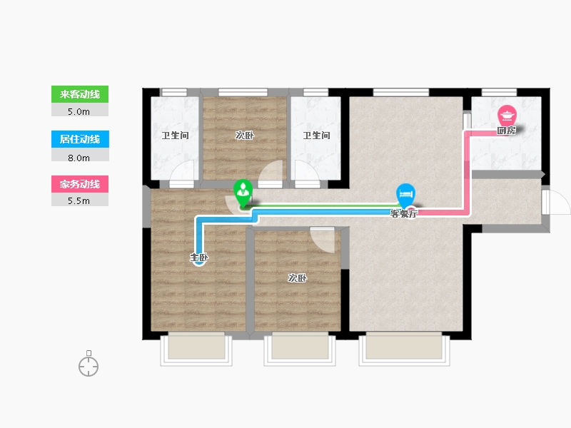 河北省-保定市-恒昌恒璟美筑-78.82-户型库-动静线