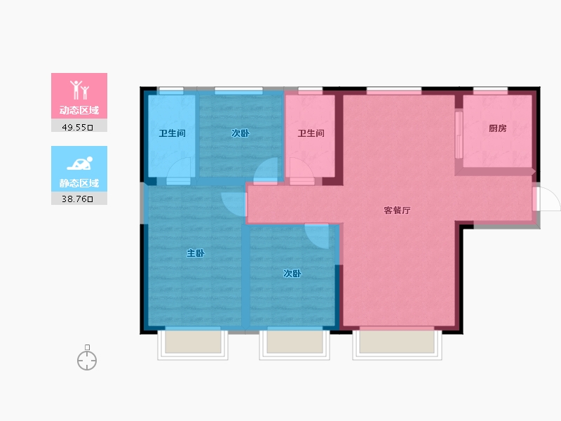 河北省-保定市-恒昌恒璟美筑-78.82-户型库-动静分区