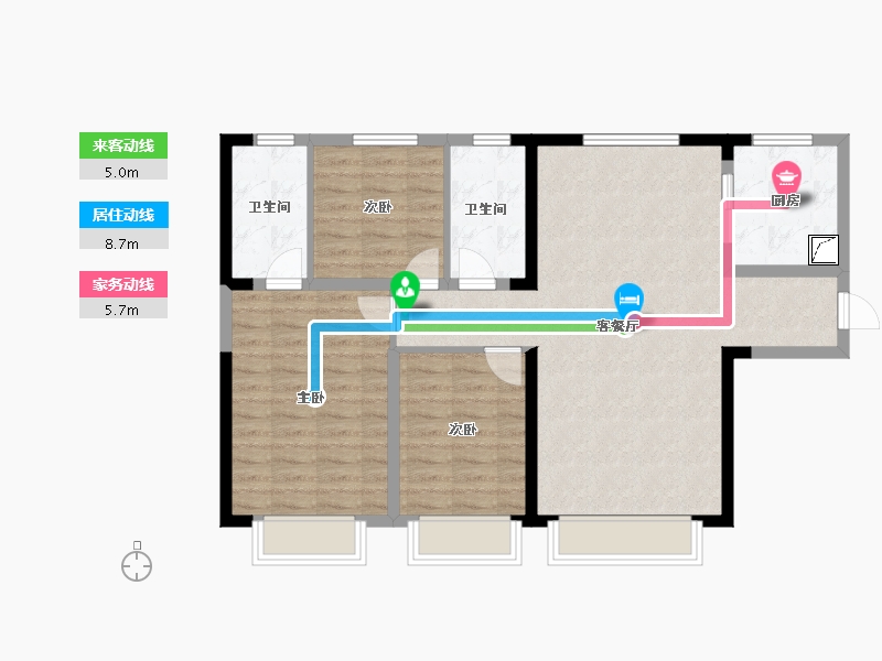 河北省-保定市-恒昌恒璟美筑-89.99-户型库-动静线