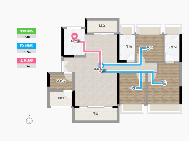 广东省-佛山市-建发融创雅居乐和玺-104.01-户型库-动静线