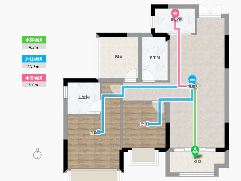 广东省-佛山市-东投龙安府-72.00-户型库-动静线