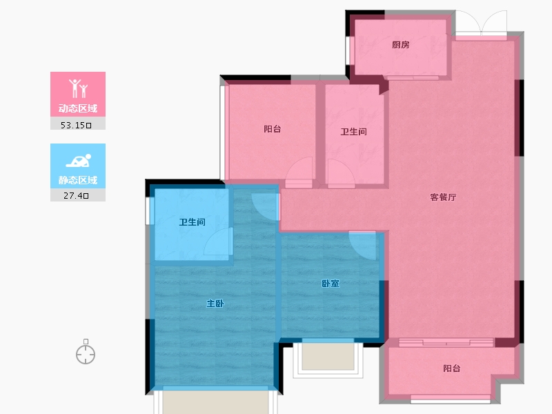 广东省-佛山市-东投龙安府-72.00-户型库-动静分区