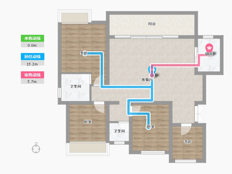 四川省-乐山市-祥和幸福里-95.94-户型库-动静线