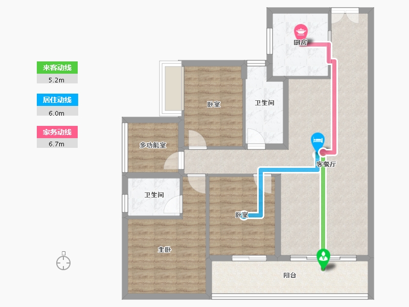 广东省-佛山市-保利维塔二期-103.59-户型库-动静线