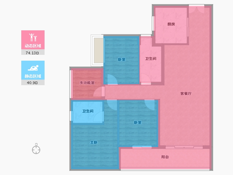 广东省-佛山市-保利维塔二期-103.59-户型库-动静分区