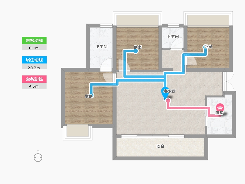 四川省-乐山市-祥和幸福里-77.85-户型库-动静线