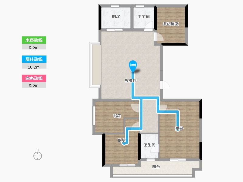 浙江省-杭州市-融悦天辰府-111.21-户型库-动静线