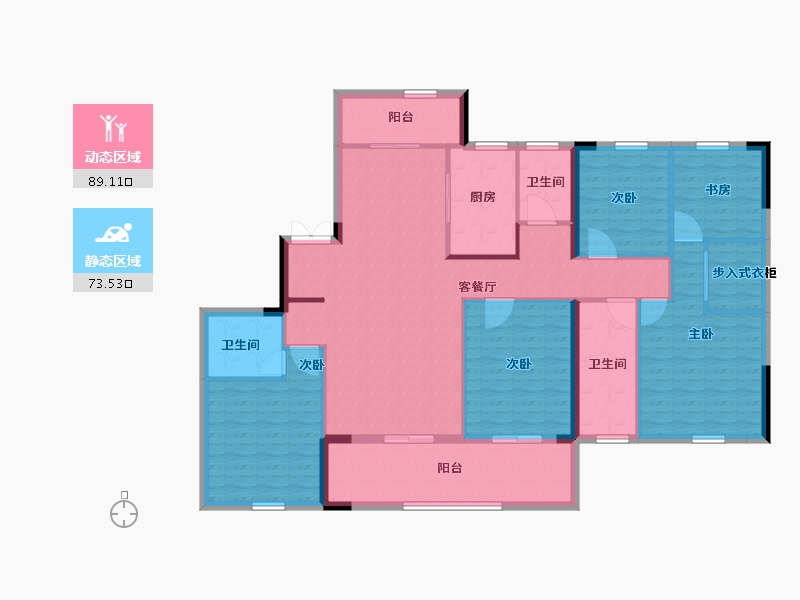 浙江省-宁波市-博洋水映天成-147.91-户型库-动静分区