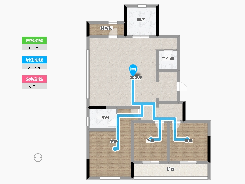 浙江省-杭州市-如沐清晖城-112.41-户型库-动静线