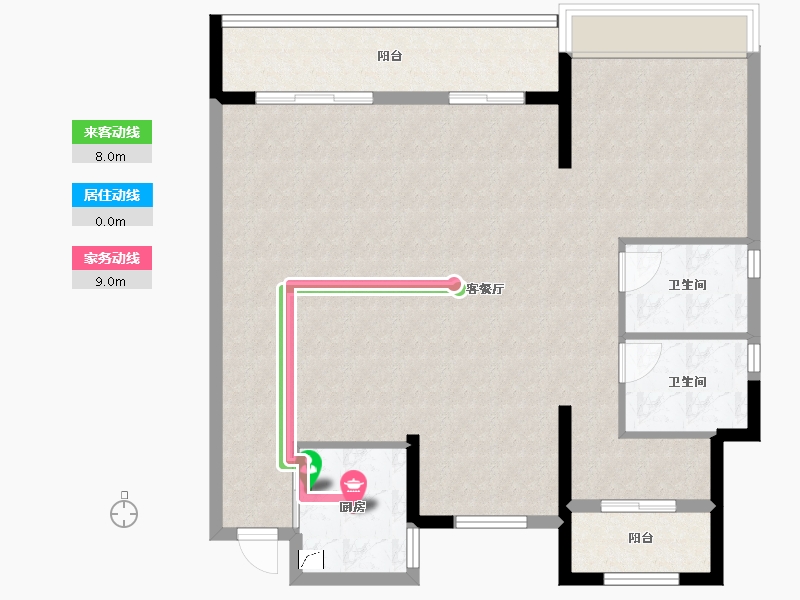 浙江省-温州市-星悦名筑-96.00-户型库-动静线