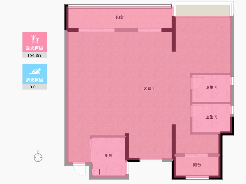 浙江省-温州市-星悦名筑-96.00-户型库-动静分区