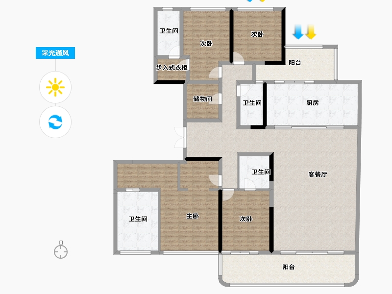 湖南省-长沙市-绿城凤起麓鸣-228.00-户型库-采光通风