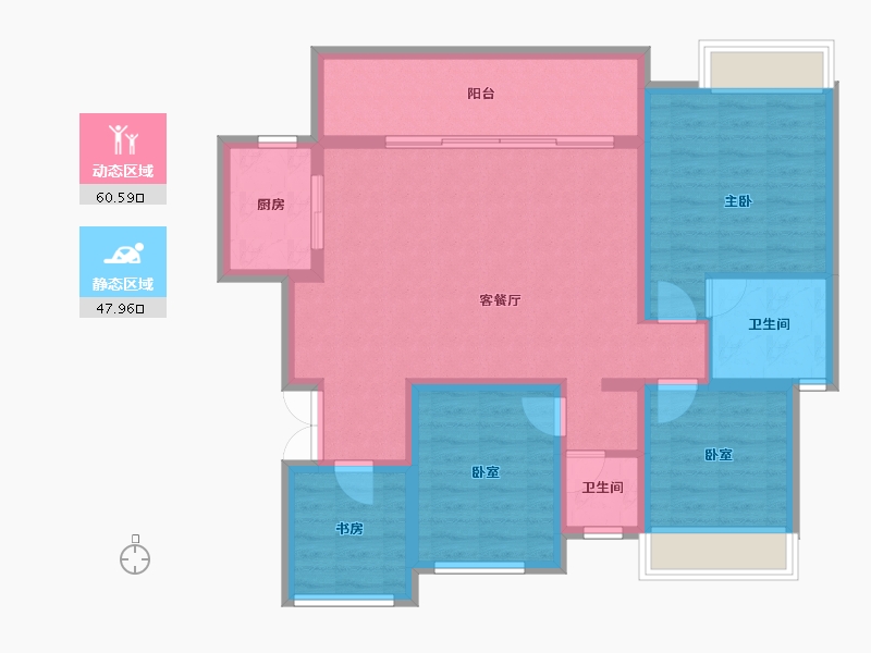 四川省-乐山市-祥和幸福里-97.09-户型库-动静分区