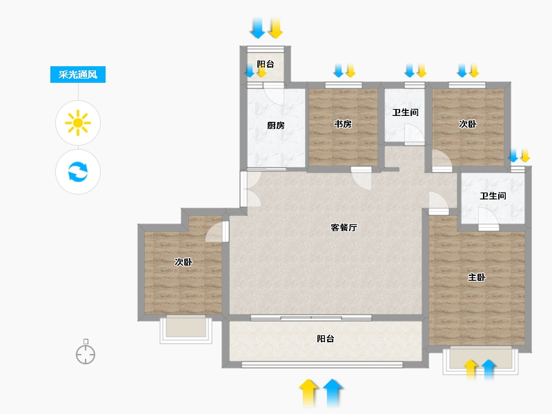 四川省-成都市-南山凌峯 峯域-130.00-户型库-采光通风