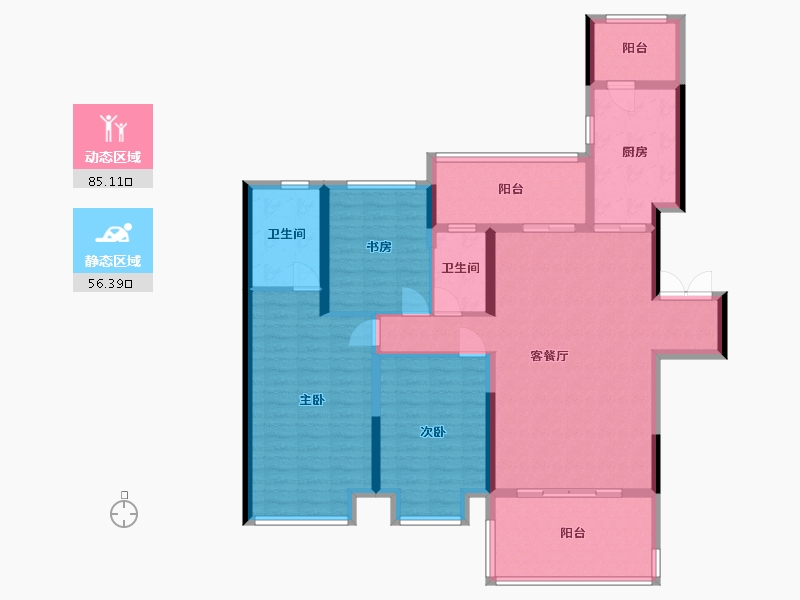 广西壮族自治区-贵港市-盛世天禧-154.00-户型库-动静分区