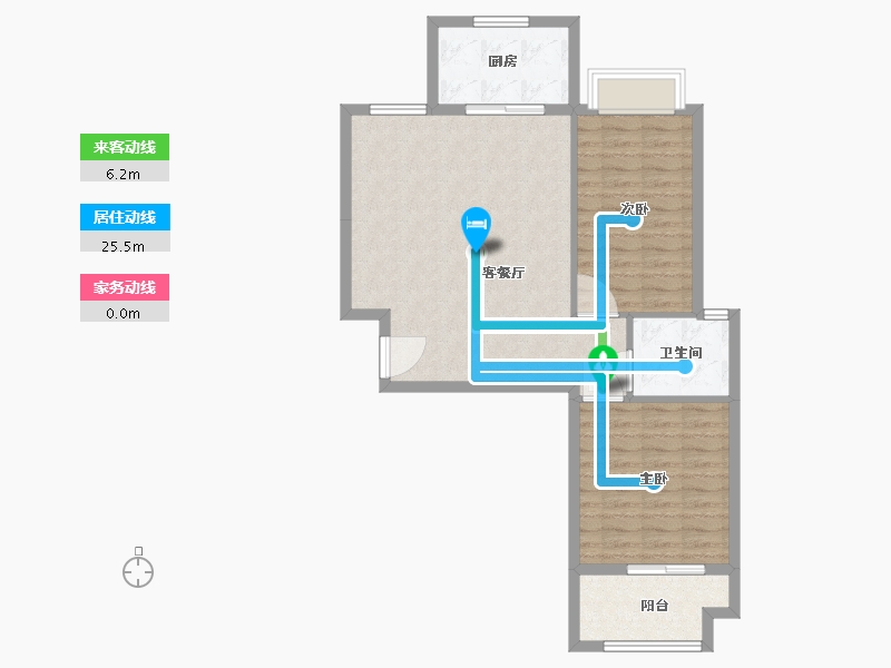 福建省-厦门市-美地雅登祥吴三里-78.00-户型库-动静线