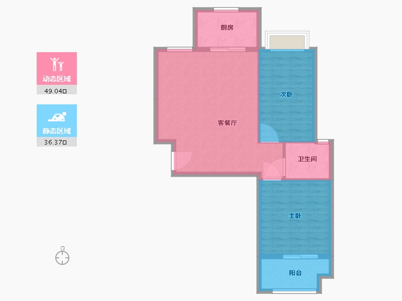 福建省-厦门市-美地雅登祥吴三里-78.00-户型库-动静分区