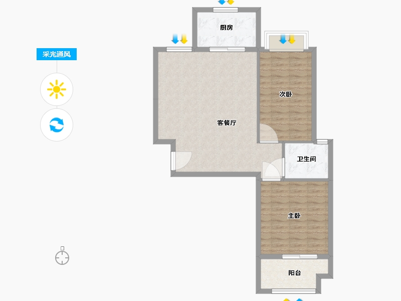 福建省-厦门市-美地雅登祥吴三里-78.00-户型库-采光通风