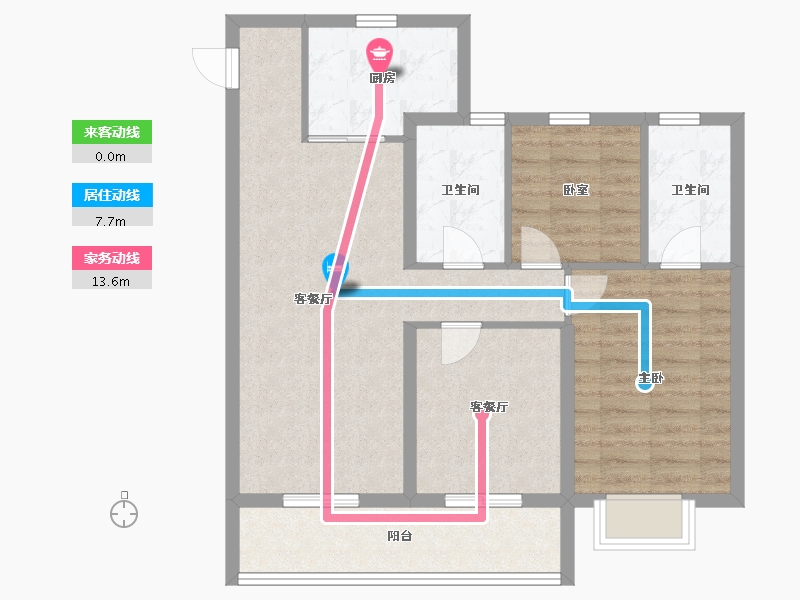 浙江省-杭州市-西房良语云缦-80.81-户型库-动静线