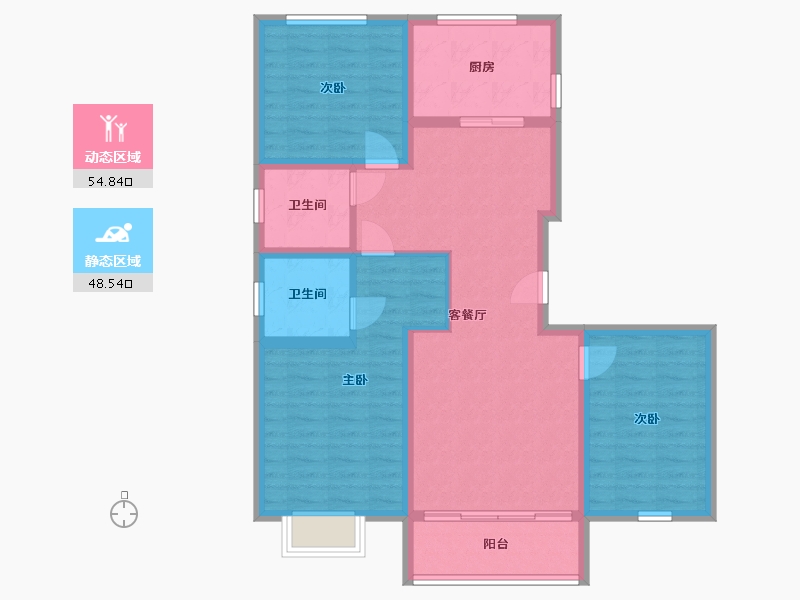 山西省-运城市-铭基悦龙台-二期-103.19-户型库-动静分区