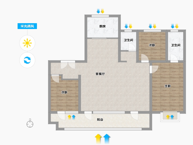 山东省-潍坊市-中南林清月-112.01-户型库-采光通风