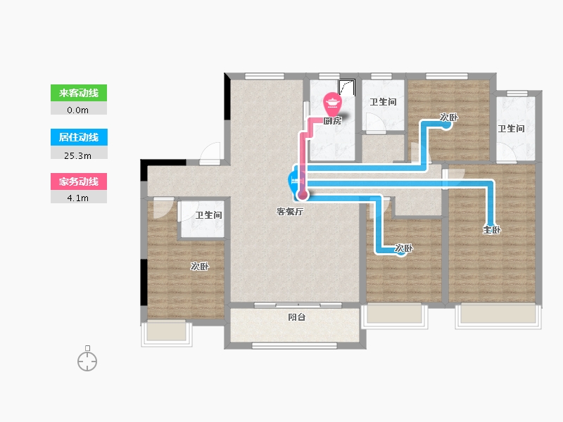 河南省-濮阳市-樱海铭筑-128.30-户型库-动静线