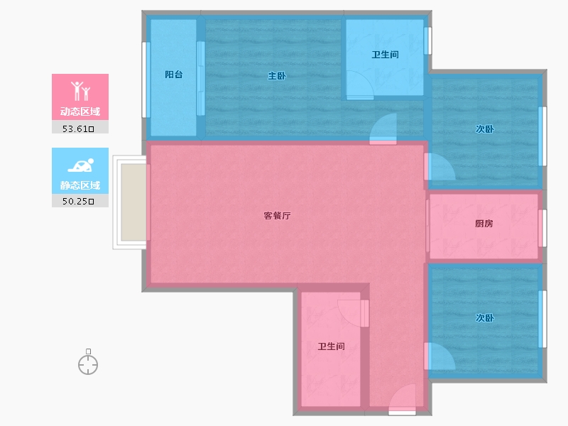 山西省-临汾市-金域王府-120.00-户型库-动静分区