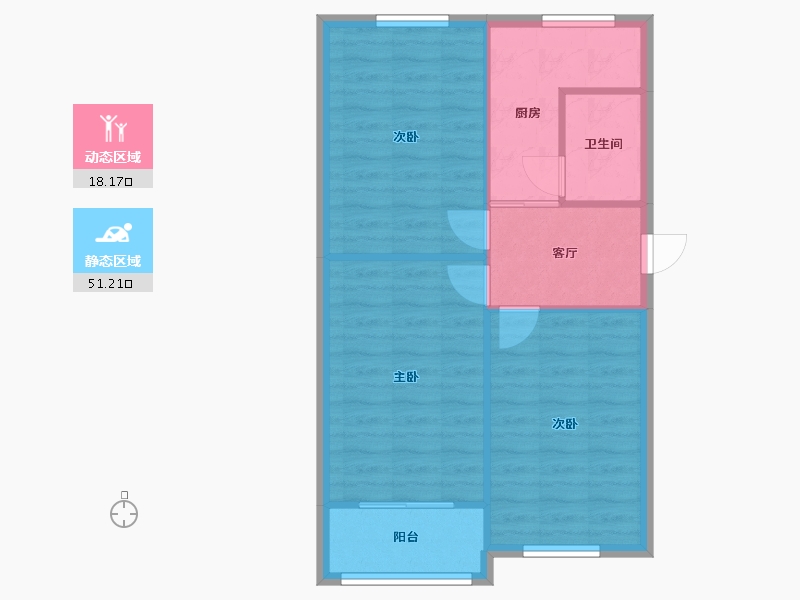 天津-天津市-四化里-62.90-户型库-动静分区