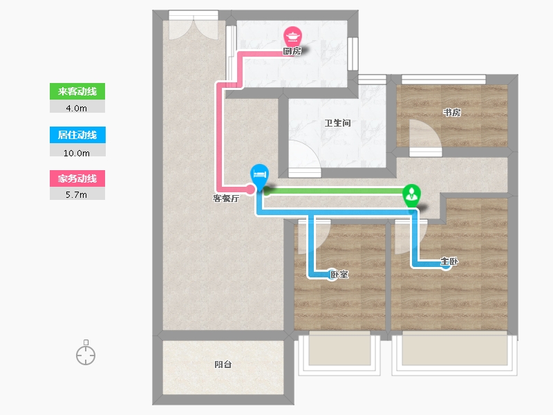 广东省-佛山市-灯湖首府-56.23-户型库-动静线