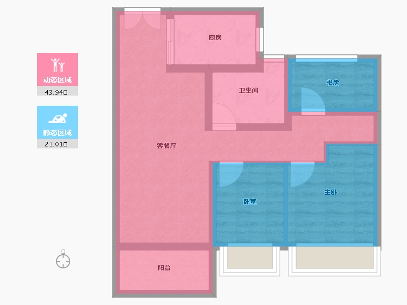 广东省-佛山市-灯湖首府-56.23-户型库-动静分区