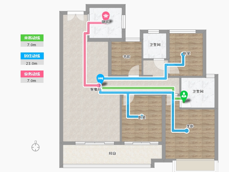 广东省-佛山市-灯湖首府-99.99-户型库-动静线