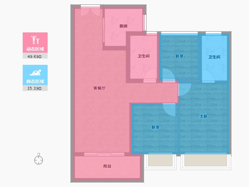 广东省-佛山市-灯湖首府-75.43-户型库-动静分区