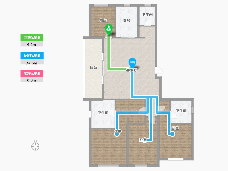 浙江省-杭州市-杭州国际金融中心-149.60-户型库-动静线