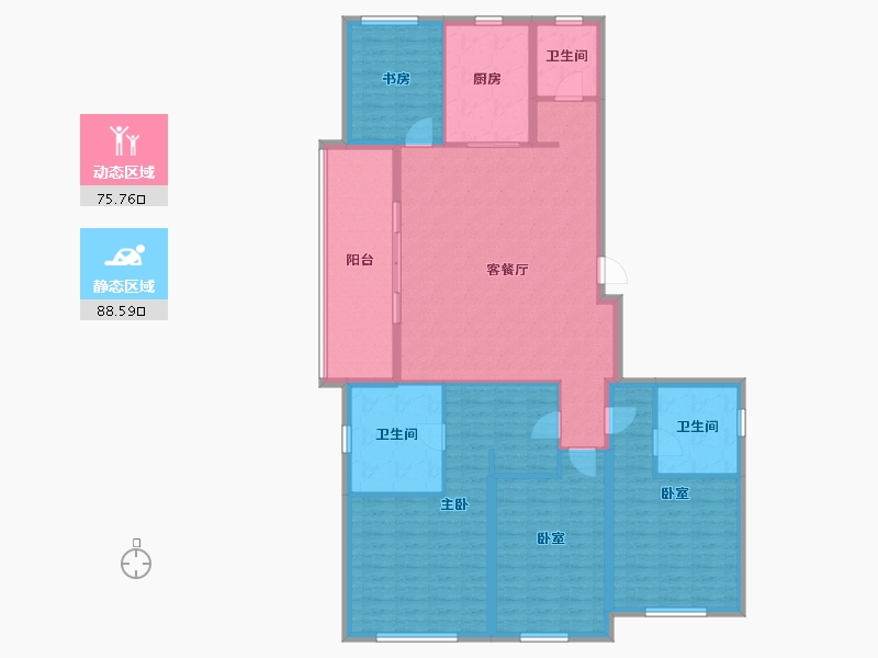 浙江省-杭州市-杭州国际金融中心-149.60-户型库-动静分区