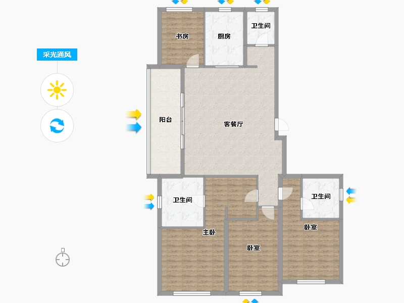 浙江省-杭州市-杭州国际金融中心-149.60-户型库-采光通风