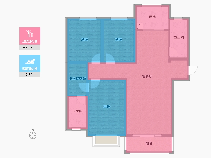 河北省-邢台市-锦苑小区-120.00-户型库-动静分区