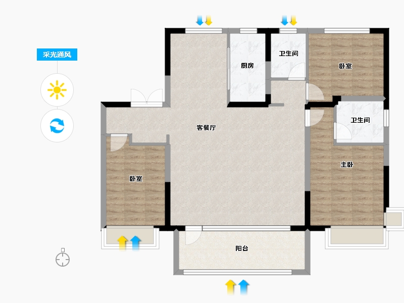 山东省-聊城市-民生城市主人-112.79-户型库-采光通风