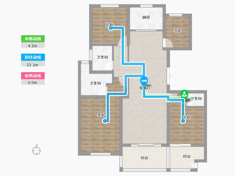 江苏省-镇江市-天怡瀚园-108.00-户型库-动静线