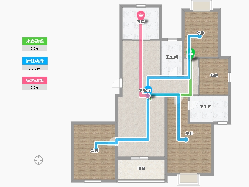 浙江省-杭州市-杭州国际金融中心-126.40-户型库-动静线