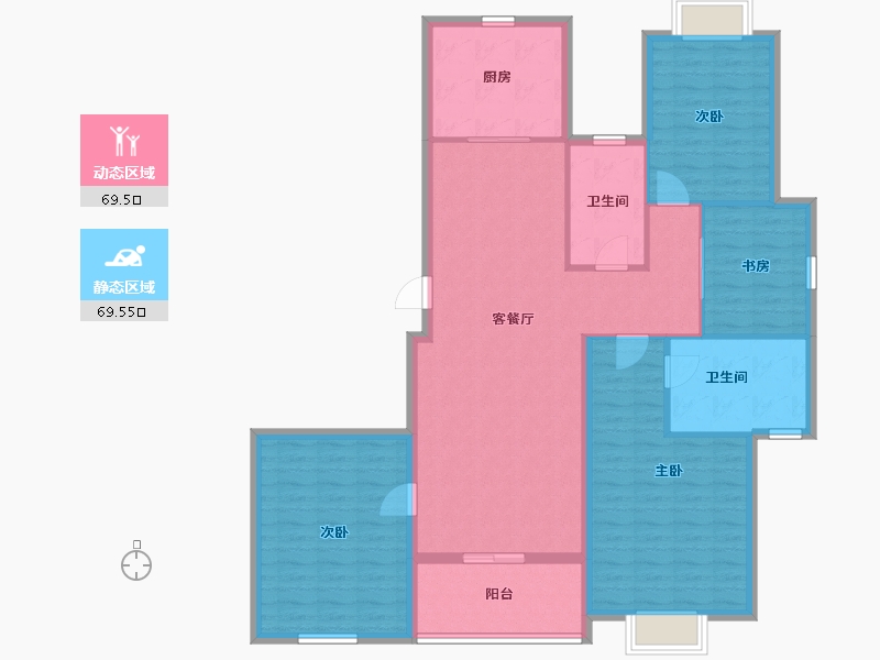 浙江省-杭州市-杭州国际金融中心-126.40-户型库-动静分区